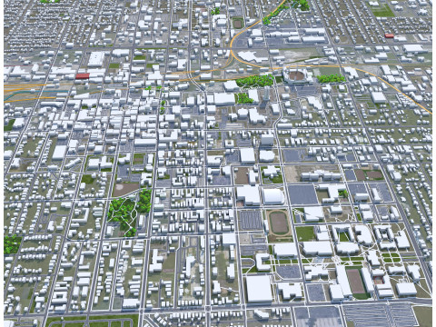 Springfield city missouri usa 30km 3D Model