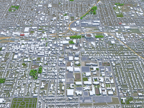 Springfield city missouri usa 30km 3D Model