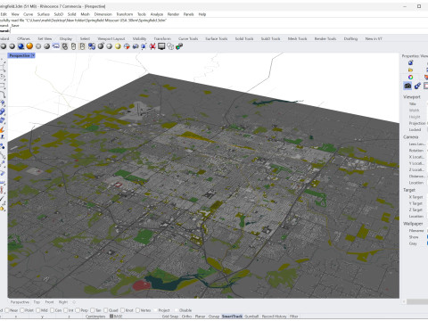 Springfield city missouri usa 30km 3D Model