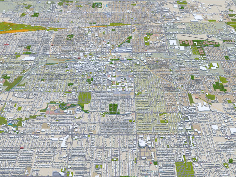 Springfield city missouri usa 30km 3D Model