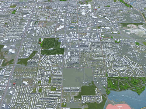Springfield city missouri usa 30km 3D Model