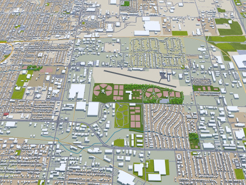 Springfield city missouri usa 30km 3D Model