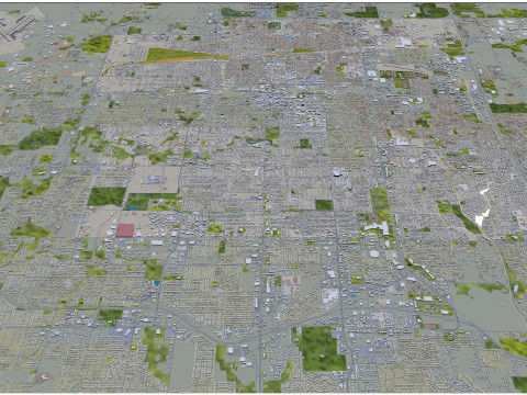 Springfield city missouri usa 30km 3D Model