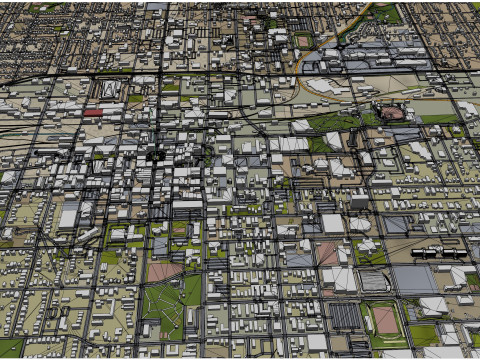 Springfield city missouri usa 30km 3D Model