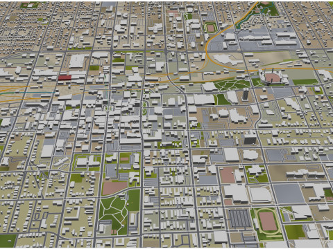 Springfield city missouri usa 30km 3D Model