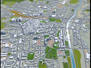 st poelten city austria 30km 3D Модель
