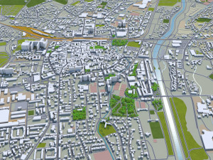st poelten city austria 30km 3D Модель
