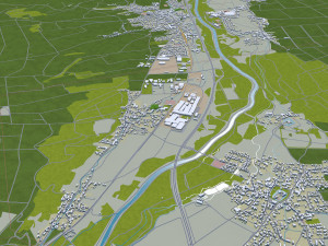 st poelten city austria 30km 3D Модель