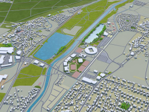 st poelten city austria 30km 3D Модель