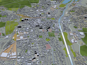 st poelten city austria 30km 3D Модель