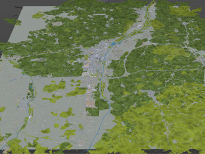 st poelten city austria 30km 3D Модель