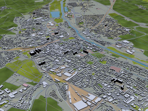 st poelten city austria 30km 3D Модель