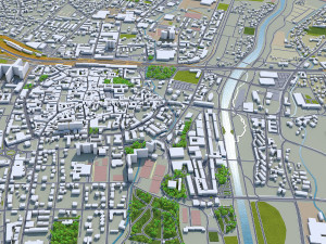 st poelten city austria 30km 3D Модель