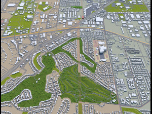 sugar land city texas usa 25km 3D मॉडल