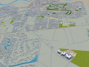 sugar land city texas usa 25km 3D मॉडल