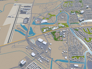 sugar land city texas usa 25km 3D मॉडल