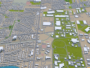 sugar land city texas usa 25km 3D मॉडल