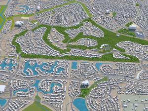 sugar land city texas usa 25km 3D मॉडल