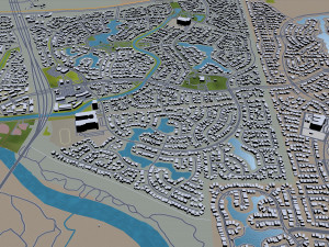 sugar land city texas usa 25km 3D मॉडल