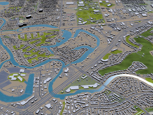 sugar land city texas usa 25km 3D मॉडल
