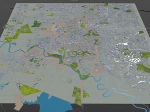 sugar land city texas usa 25km 3D मॉडल