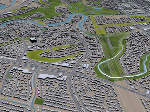 sugar land city texas usa 25km 3D मॉडल