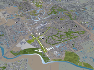 sugar land city texas usa 25km 3D मॉडल