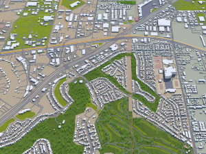 sugar land city texas usa 25km 3D मॉडल