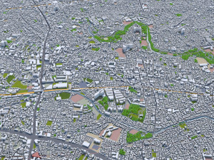 suginami city tokyo 10km 3D Model