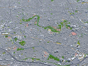 suginami city tokyo 10km 3D Model