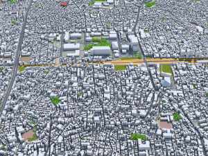 suginami city tokyo 10km 3D Model