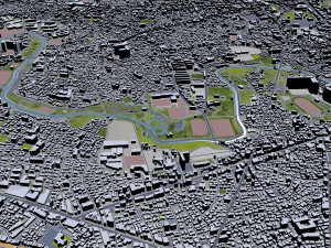 suginami city tokyo 10km 3D Model