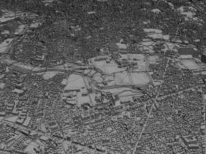 suginami city tokyo 10km 3D Model