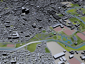 suginami city tokyo 10km 3D Model