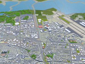 sunnyvale city california usa 20km Modelo 3D