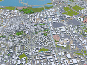 sunnyvale city california usa 20km Modelo 3D