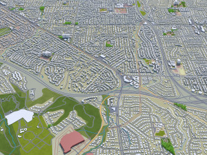 sunnyvale city california usa 20km Modelo 3D