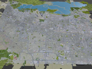 sunnyvale city california usa 20km Modelo 3D