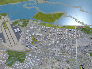 sunnyvale city california usa 20km Modelo 3D
