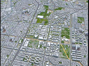 Suwon si Gyeonggi do city South Korea 30km 3D Model
