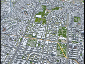 Suwon si Gyeonggi do city South Korea 30km 3D Model