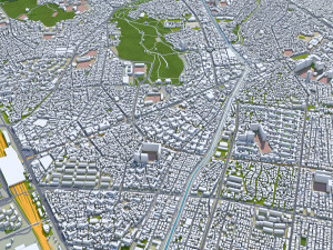 Suwon si Gyeonggi do city South Korea 30km 3D Model