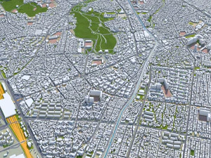 Suwon si Gyeonggi do city South Korea 30km 3D Model