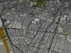 Suwon si Gyeonggi do city South Korea 30km 3D Model