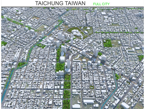 Taichung city taiwan 120km 3D Model