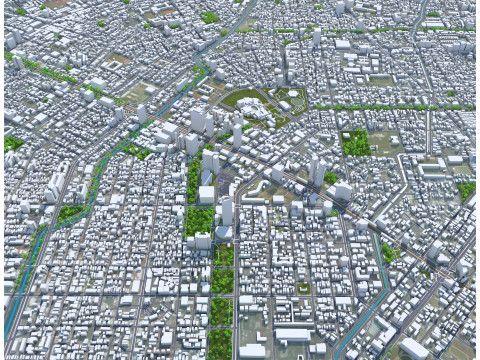Taichung city taiwan 120km 3D Модель