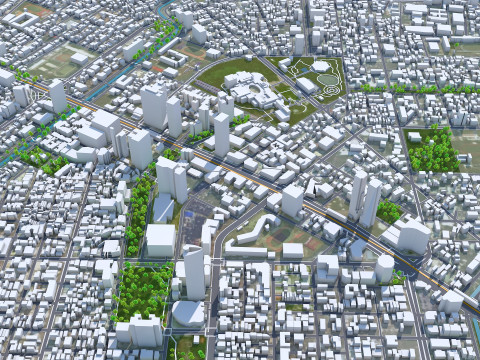 Taichung city taiwan 120km 3D Модель
