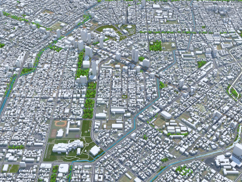 Taichung city taiwan 120km 3D Модель