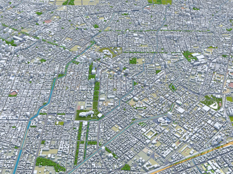 Taichung city taiwan 120km 3D Модель