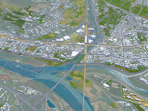 Taichung city taiwan 120km 3D Модель